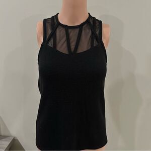 BKE Women’s Black Mesh Tank